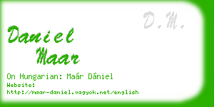 daniel maar business card